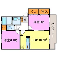 夢咲きの里B・C・F棟の物件間取画像